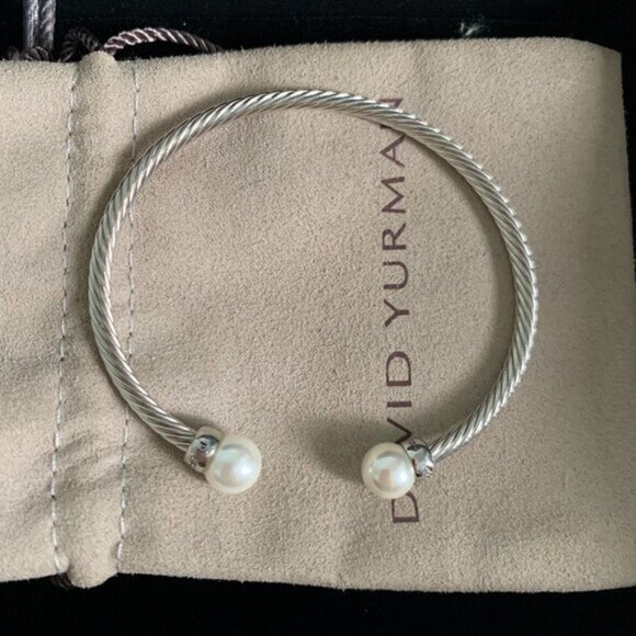 David Yurman Silver Pearl Bracelet For Women - Picture 6 of 8